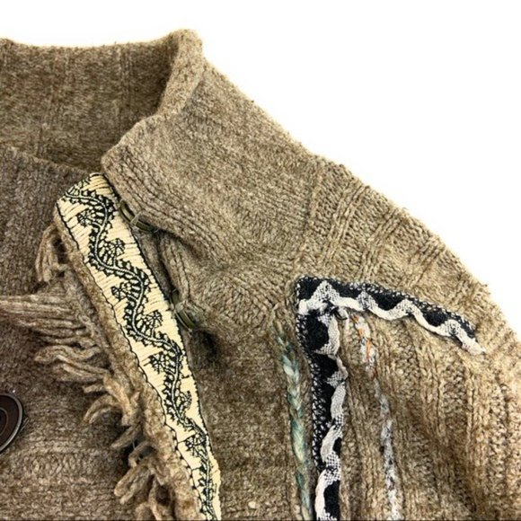 Free People Teddy Bear Sweater Jacket Double Breasted - Picture 4 of 7